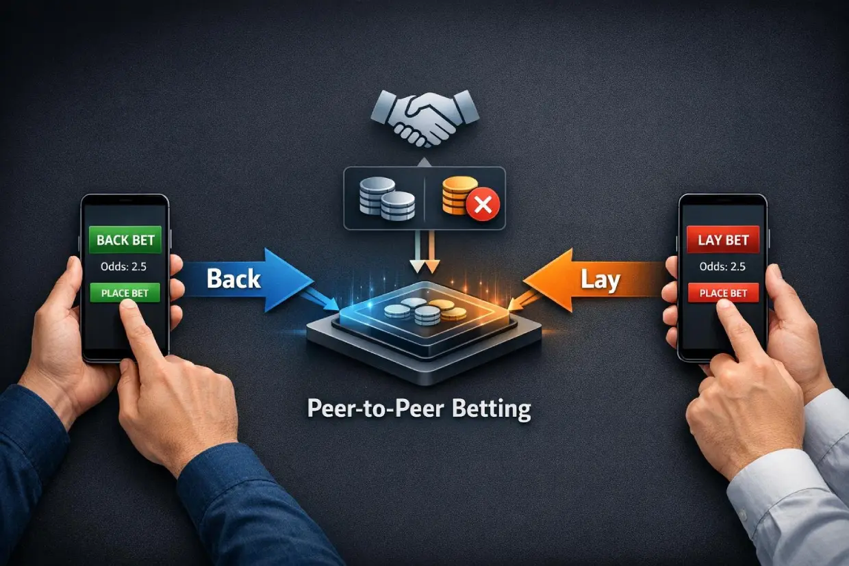 ReddyBook cricket betting exchange model showing users betting against each other