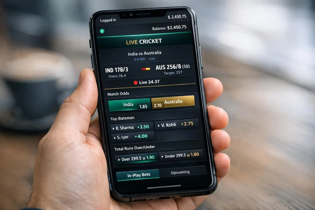ReddyBook Login giving instant access to live cricket betting dashboard